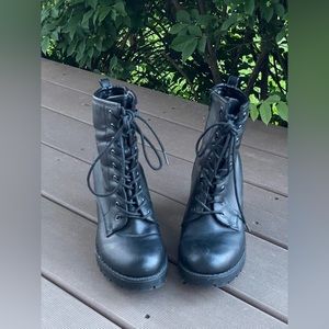 Black ankle boots. 3 inch heel.